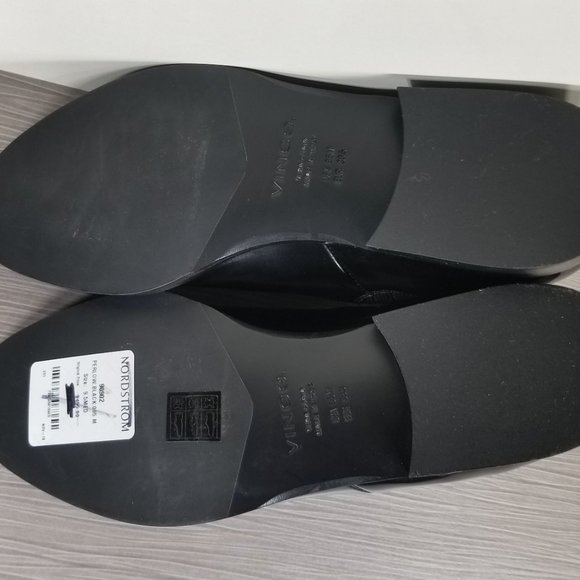 Vince Perlow Ankle Boot, Black Leather & Fabric, Womens Size 9.5 M / 39.5 - Picture 9 of 11